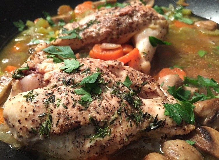 Gluten Free Recipe - Gluten Free Grilled Chicken with Mushrooms and Carrots