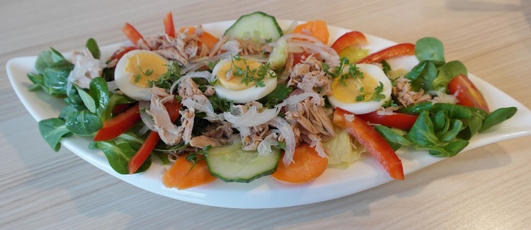 Gluten Free Tuna Salad with Hard Boiled Eggs