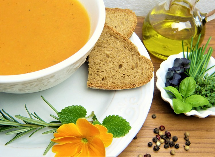 Carrot Soup with Gluten Free Bread Recipe