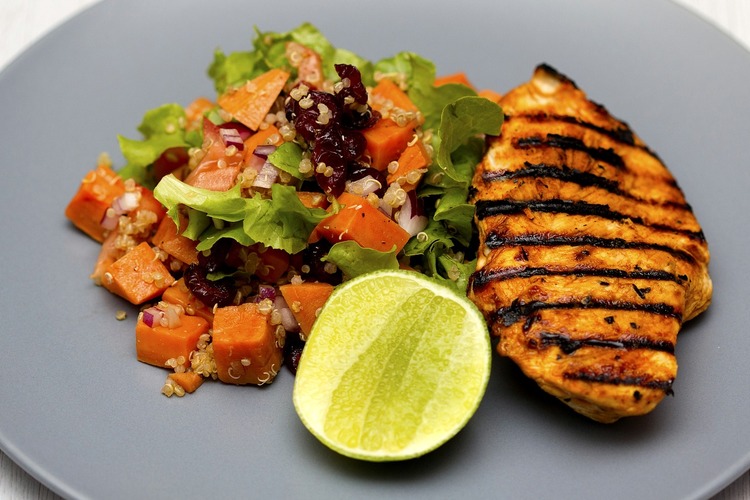 Gluten Free Recipe - Gluten Free Grilled Chicken and Quinoa Salad with Sweet Potatoes